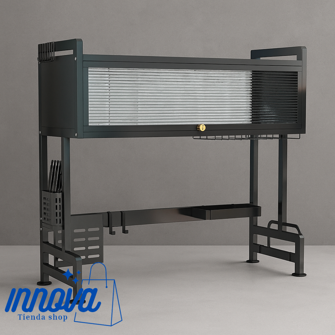 PLATERA CON VITRINA DE 2 POZOS