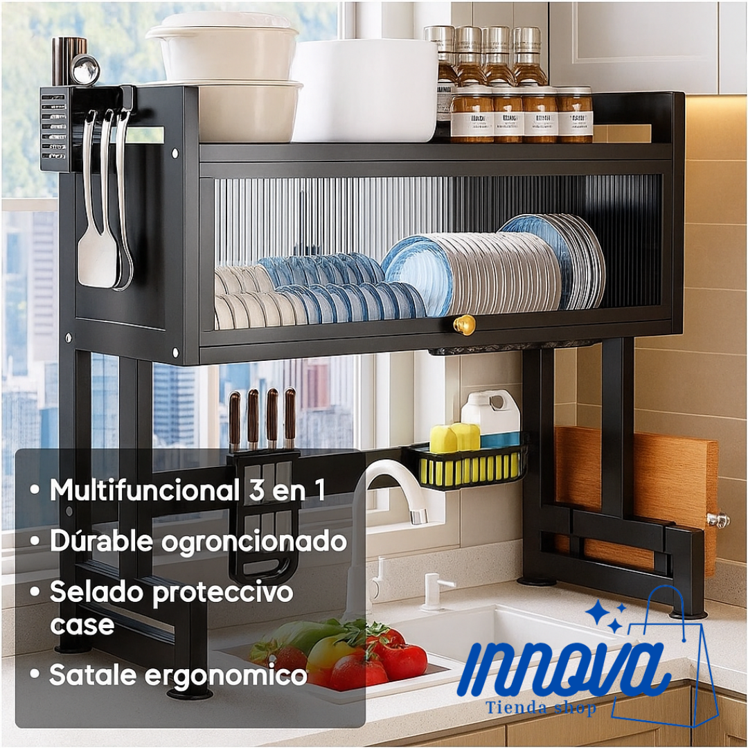 PLATERA CON VITRINA DE 2 POZOS