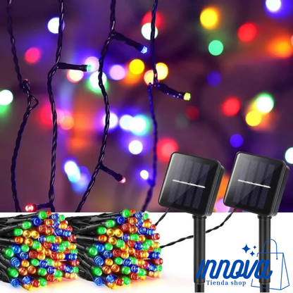 LUCES NAVIDAD CON PANEL SOLAR - RGB