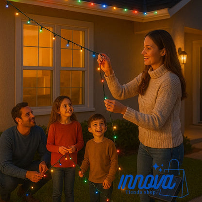 LUCES NAVIDAD CON PANEL SOLAR - RGB