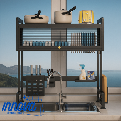 PLATERA CON VITRINA DE 2 POZOS